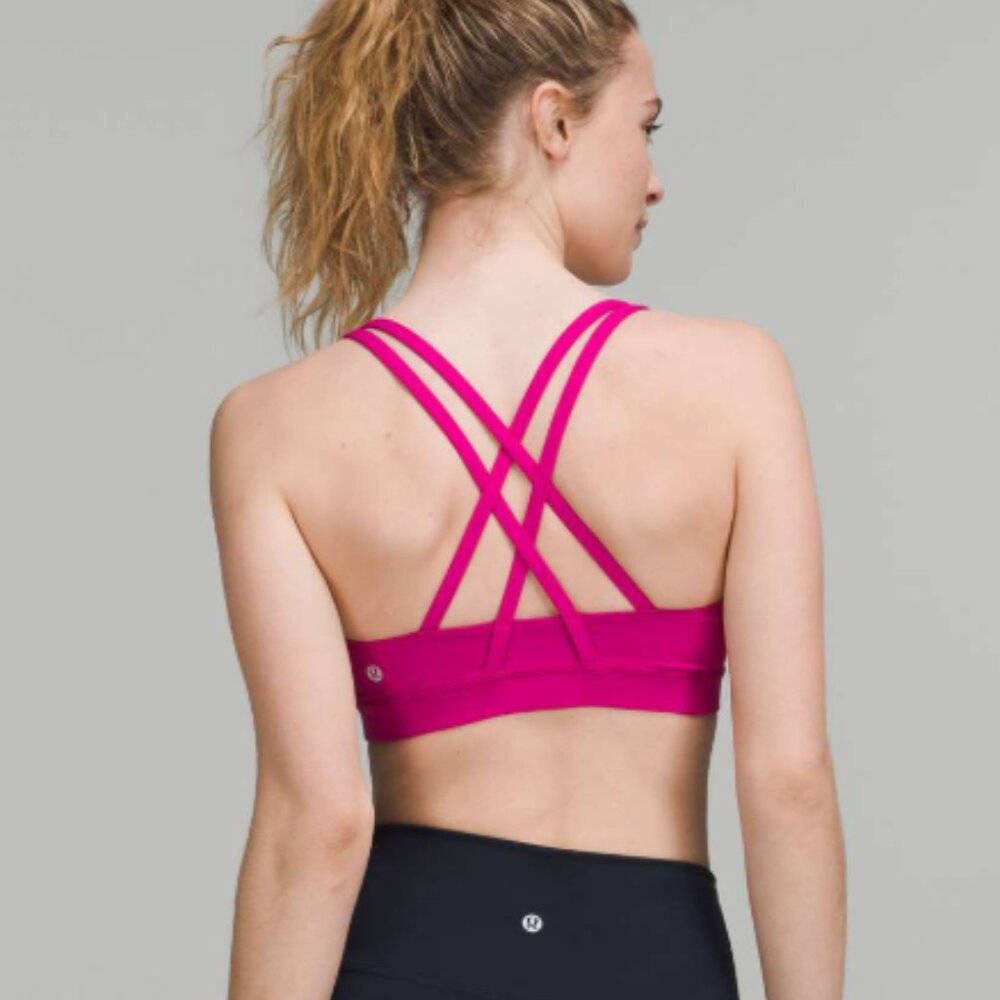 Size 4 lululemon energy bra: pink